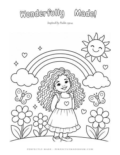 Wonderfully Made coloring page preview